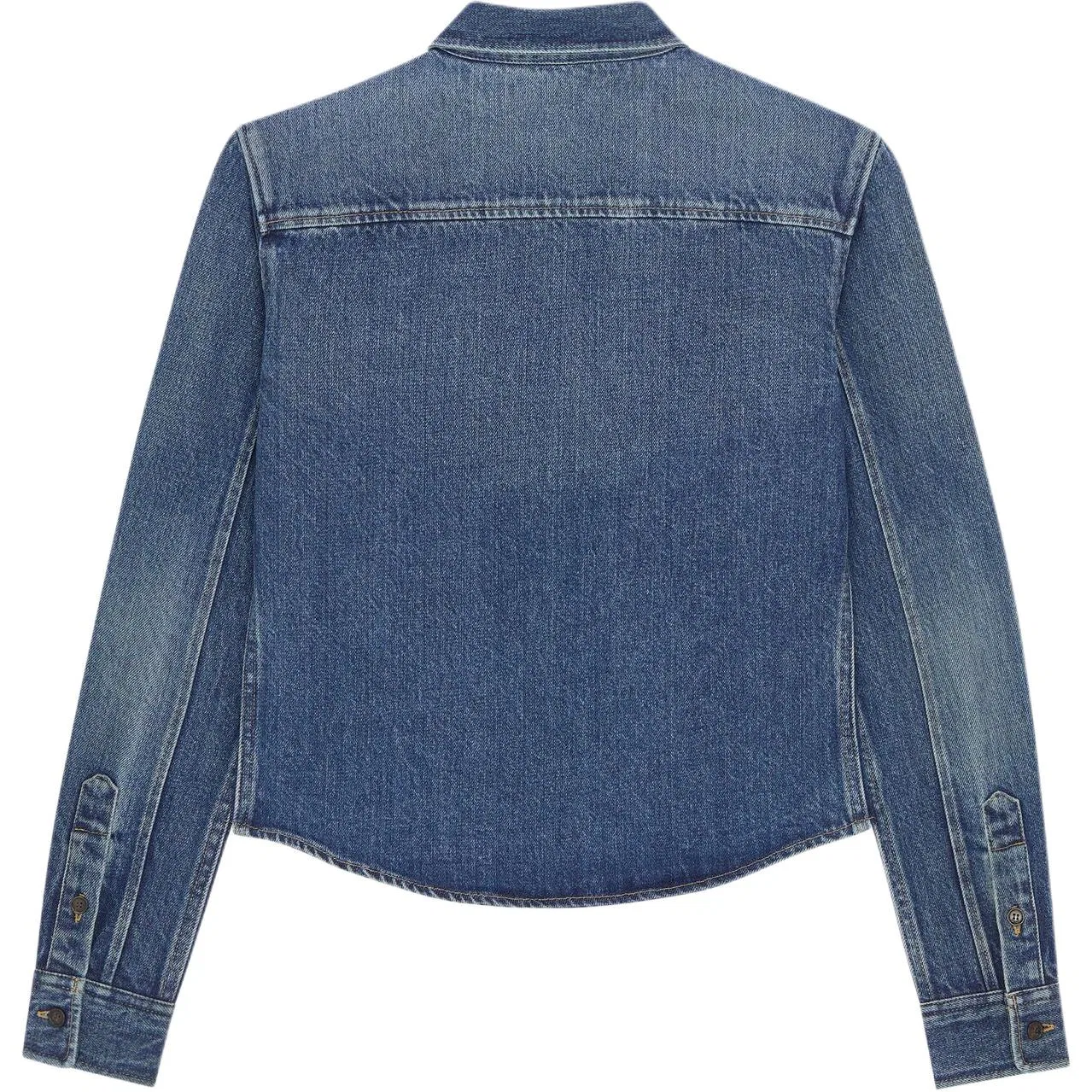 Рубашка с отложным воротником SAINT LAURENT Rock Blue — фото 3
