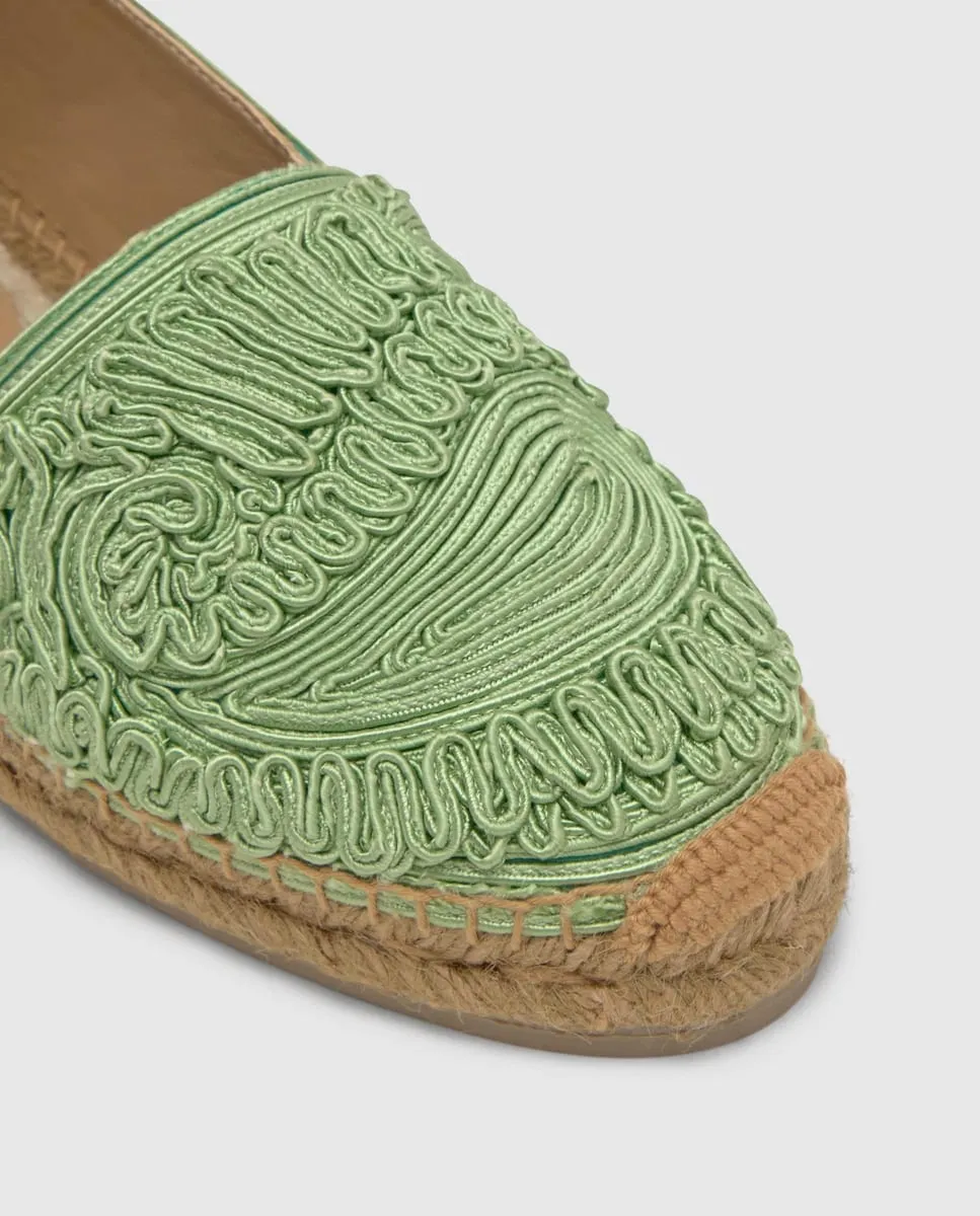 Женские эспадрильи Kenda Paisley на плоской подошве из искусственного шнура с узором пейсли от ETRO Castañer, зеленый — фото 2