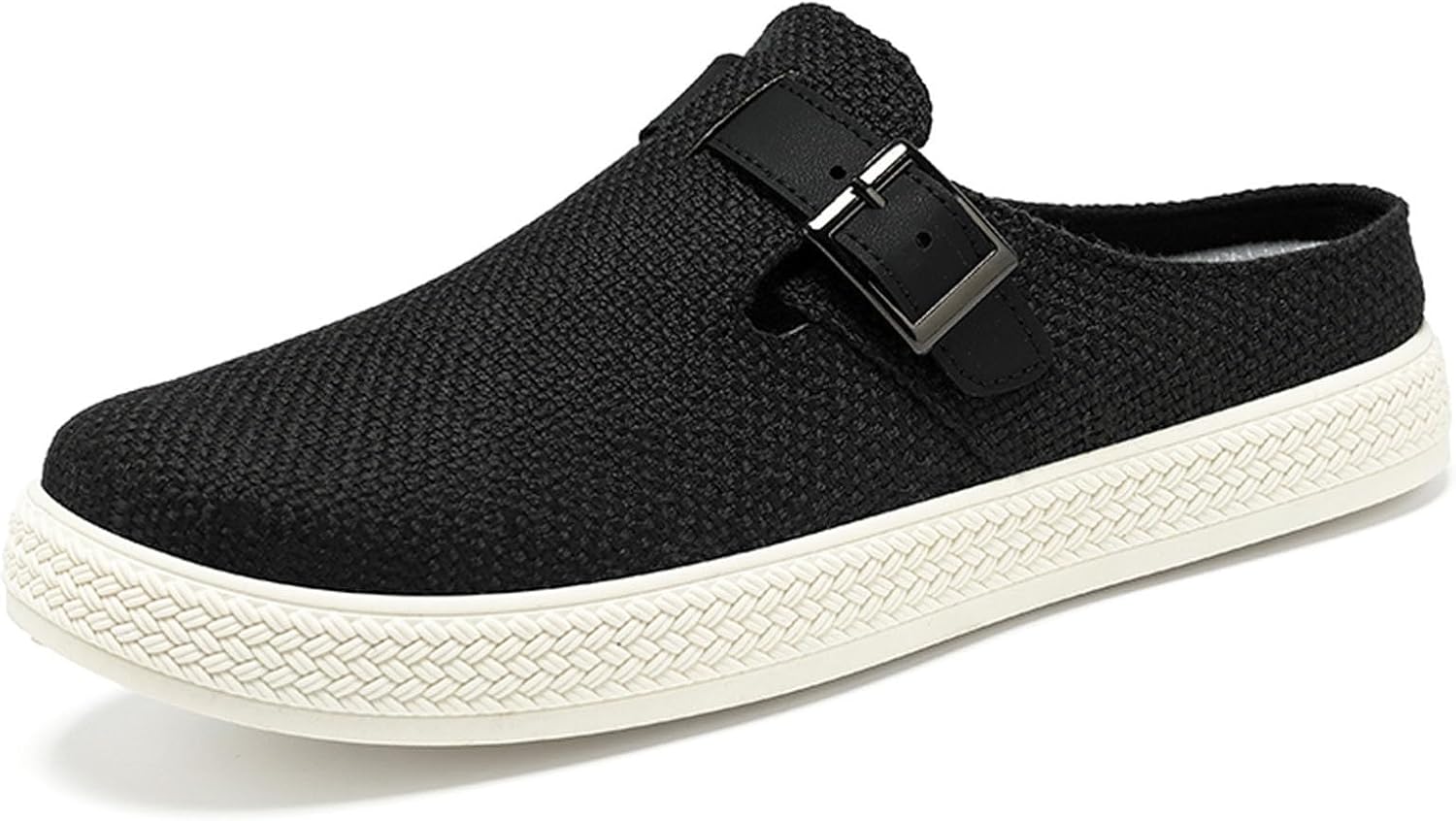 

Мужские удобные тапочки без застежек, мягкая обувь для дома и улицы, повседневная, легкая и дышащая, для лета и осени Generic, черный