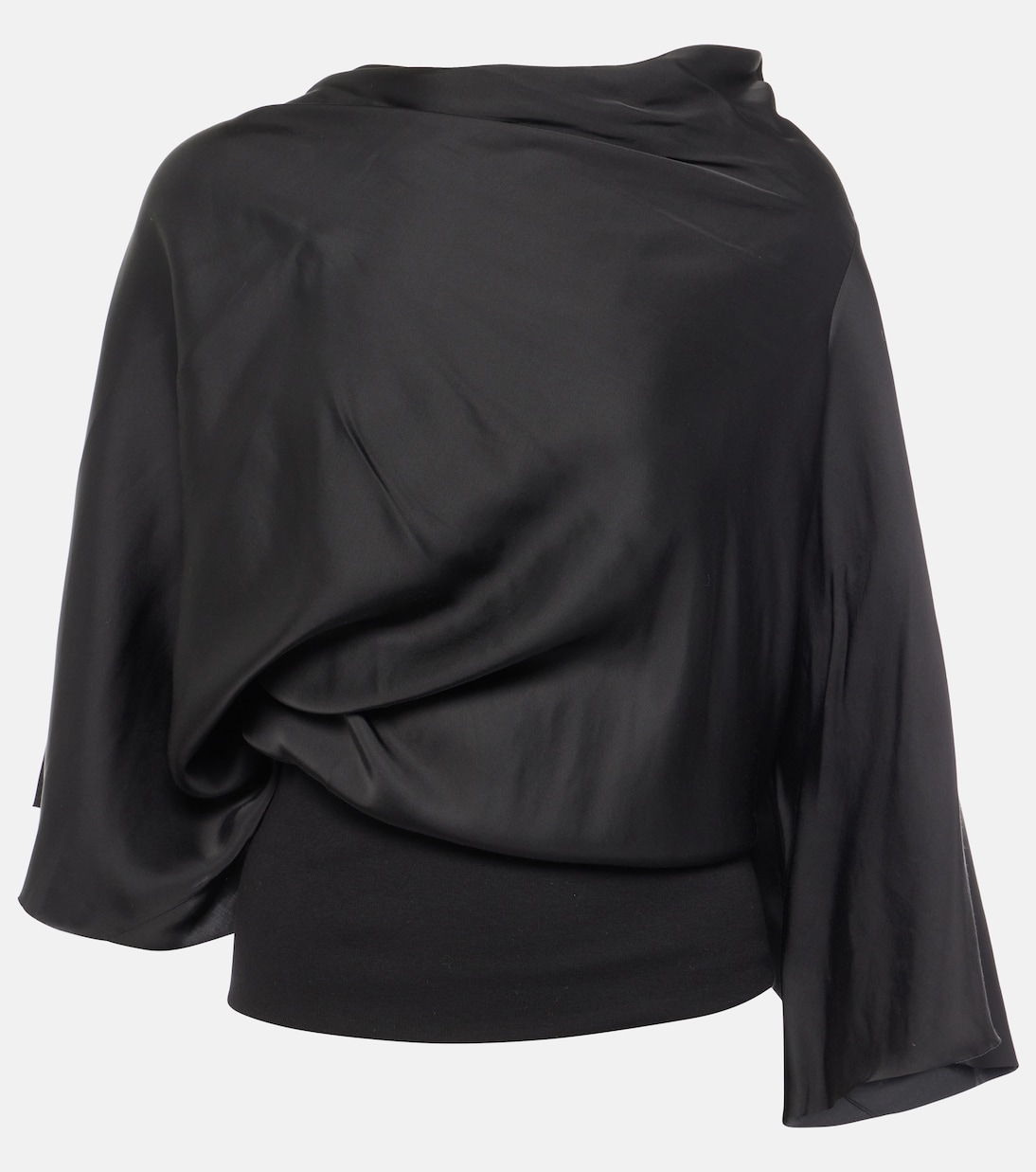 

Топ из джерси с драпировкой в форме цилиндра Rick Owens, черный