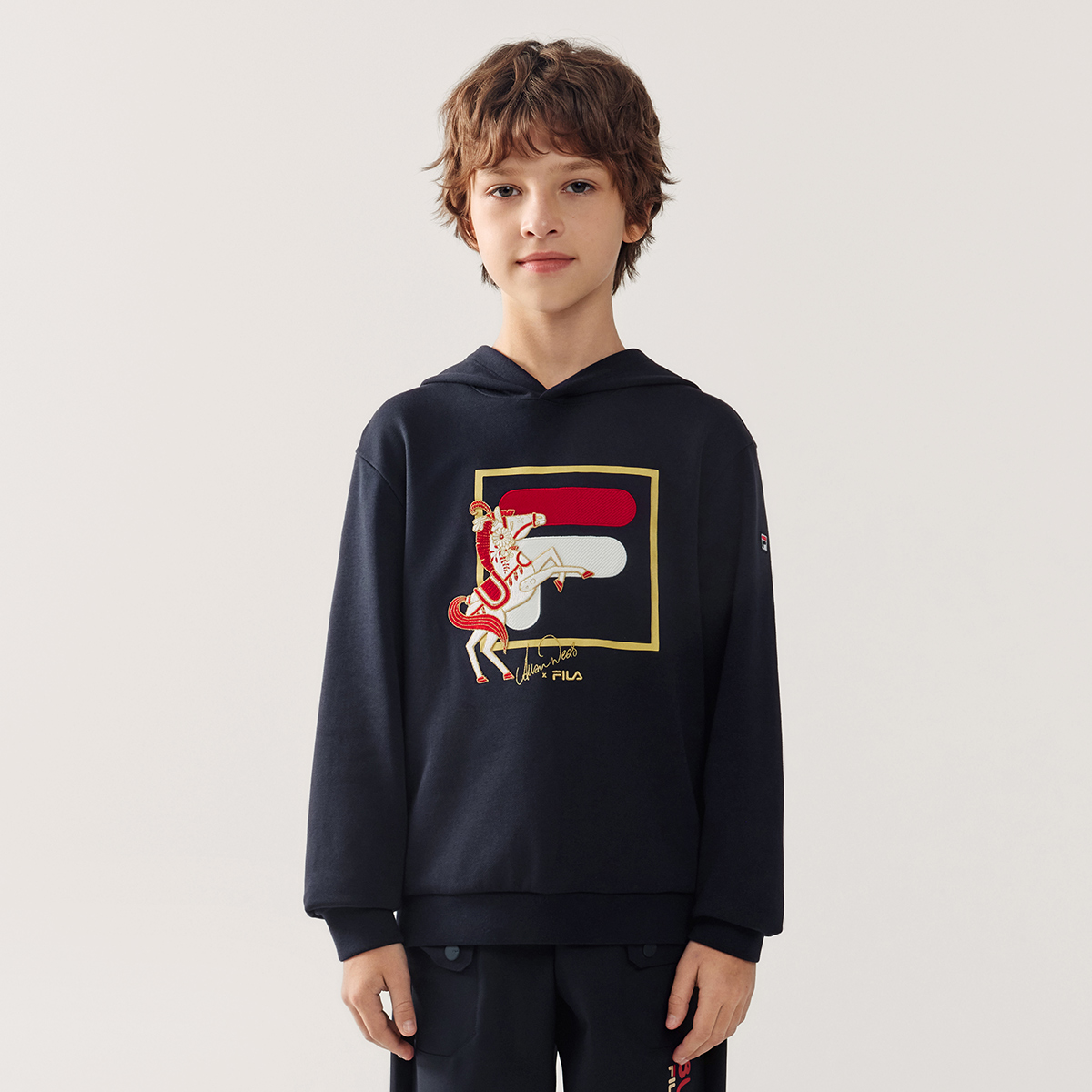 Толстовки с капюшоном Moderate FILA KIDS, legend синий — фото 3