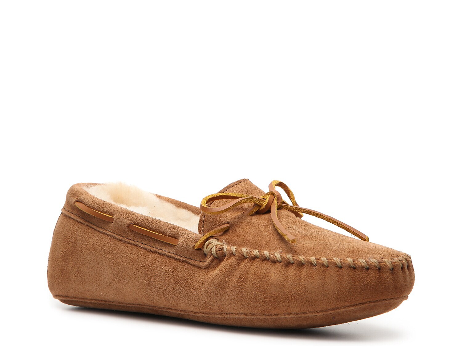

Тапочки из овчины Minnetonka с мягкой подошвой, коричневый