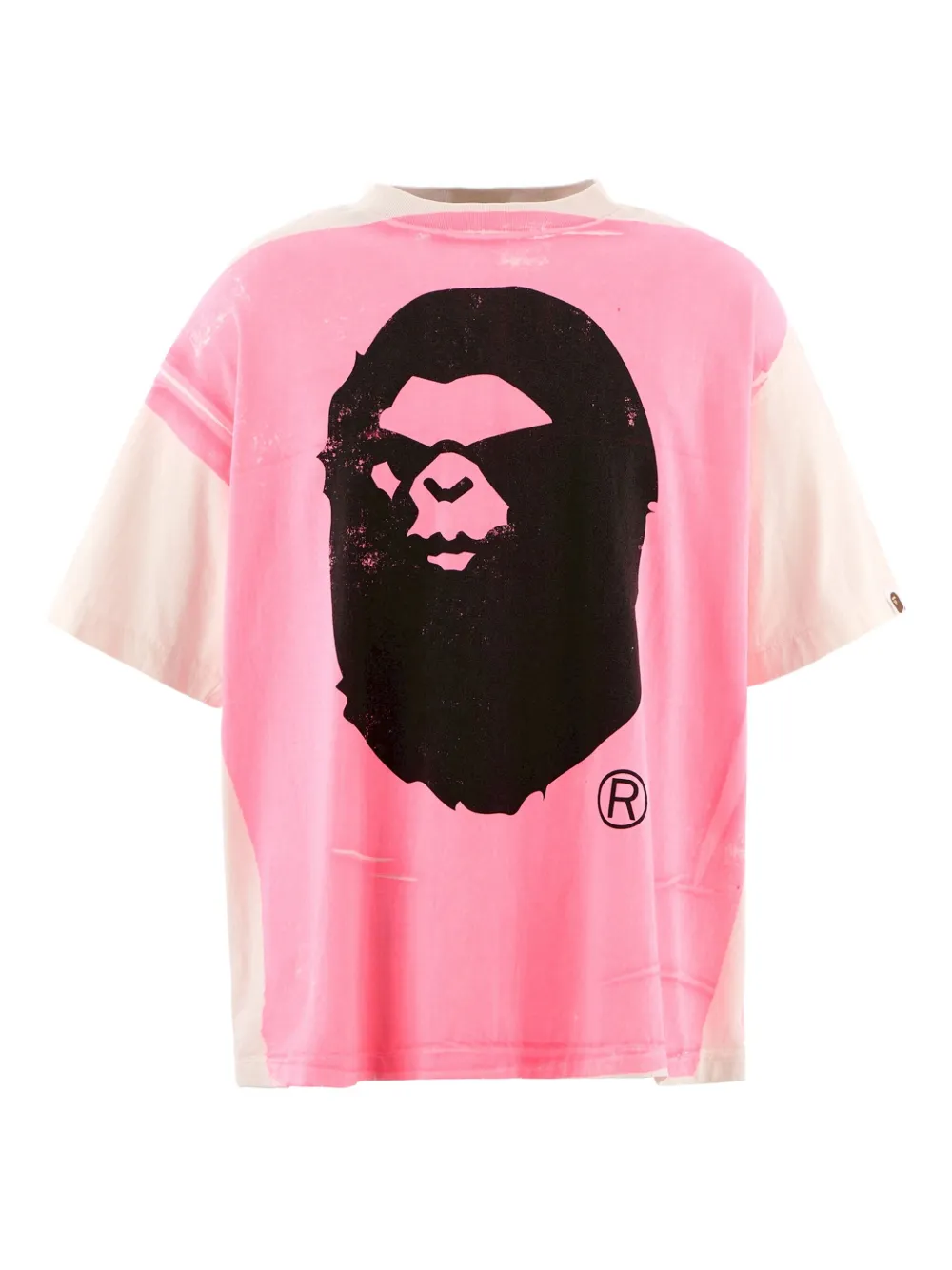 

Хлопковая футболка X Bape SAINT MXXXXXX, розовый