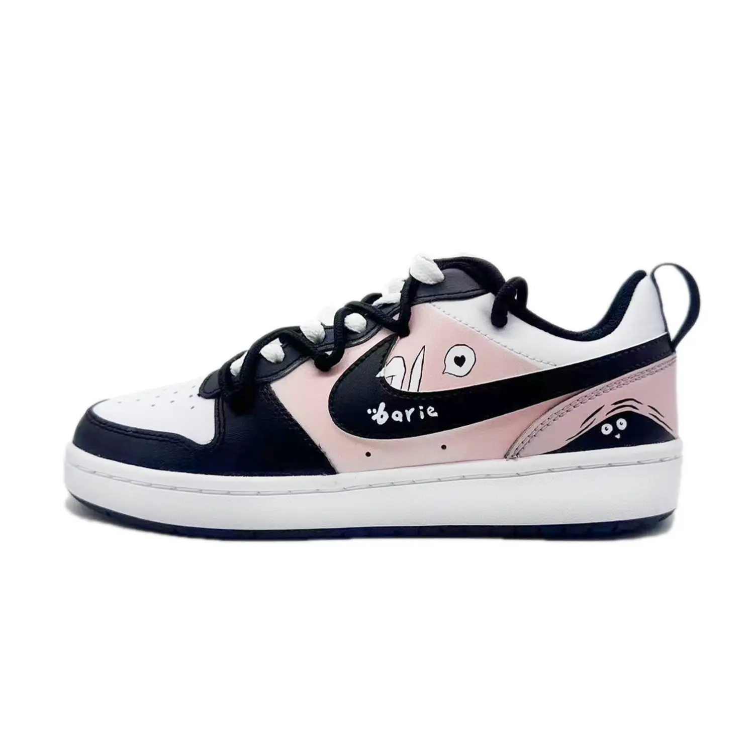 

Кроссовки Nike Court Borough Skateboard Shoes Women's Low-Top White, Черный, Кроссовки Nike Court Borough Skateboard Shoes Women's Low-Top White