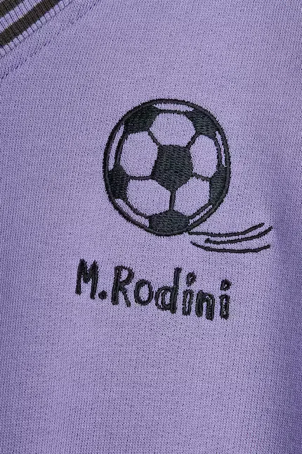 Худи детское с вышивкой Football Mini Rodini, фиолетовый — фото 3