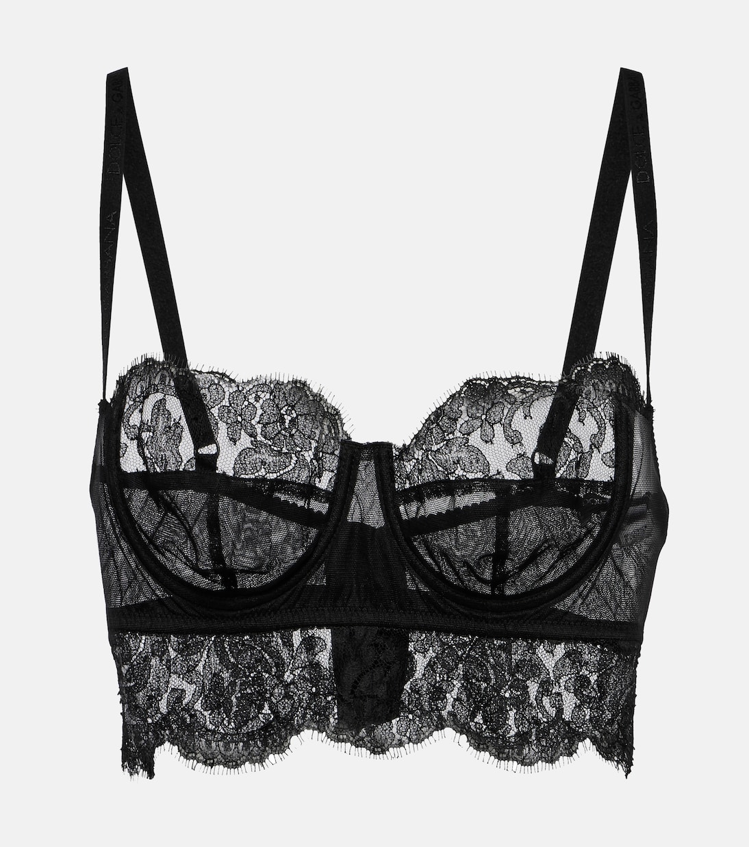 

Кружевной бра-топ Dolce&Gabbana, черный