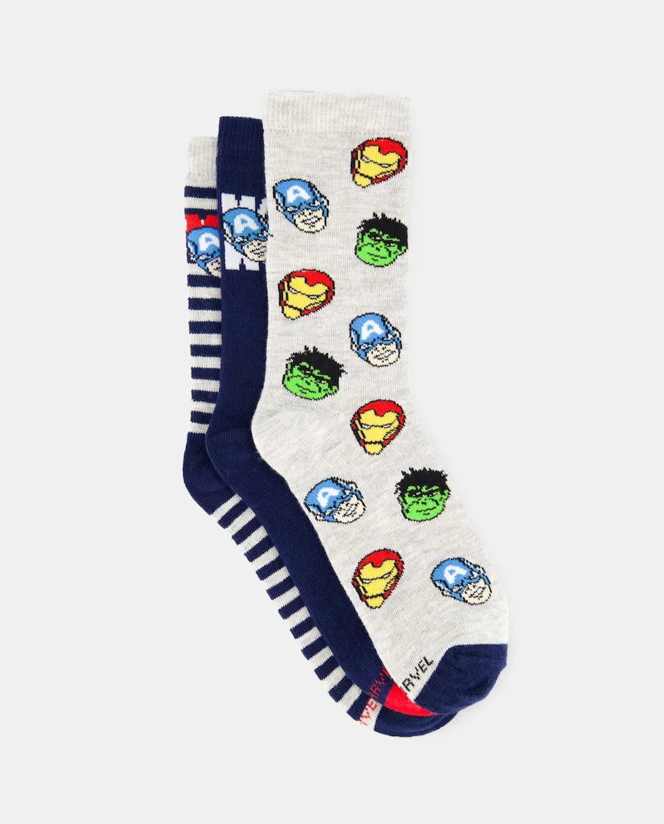 

Набор из 3 носков AVENGER для мальчика Cotton Juice, мультиколор