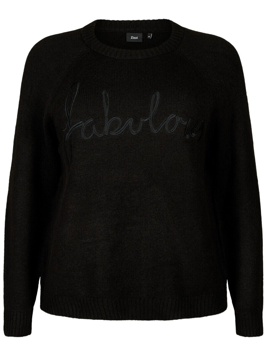 

Тонкий вязаный свитер Zizzi Sweater MFABULOUS, черный