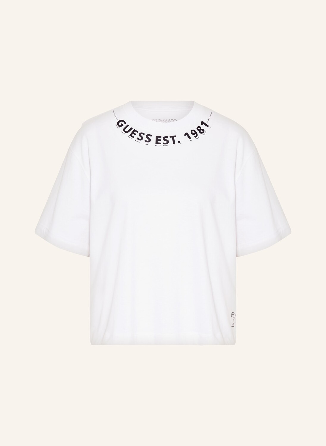 

Футболка с драгоценными камнями Guess, белый