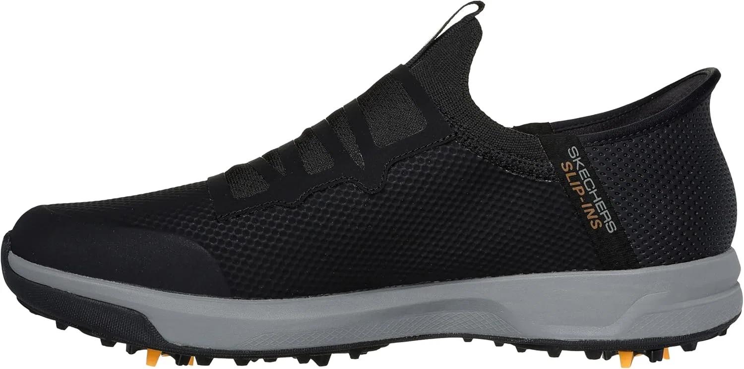 Мужские слипоны Skechers Hands-Free Go Golf Elite Vortex, Black Synthetic Textile Grey Trim — фото 4