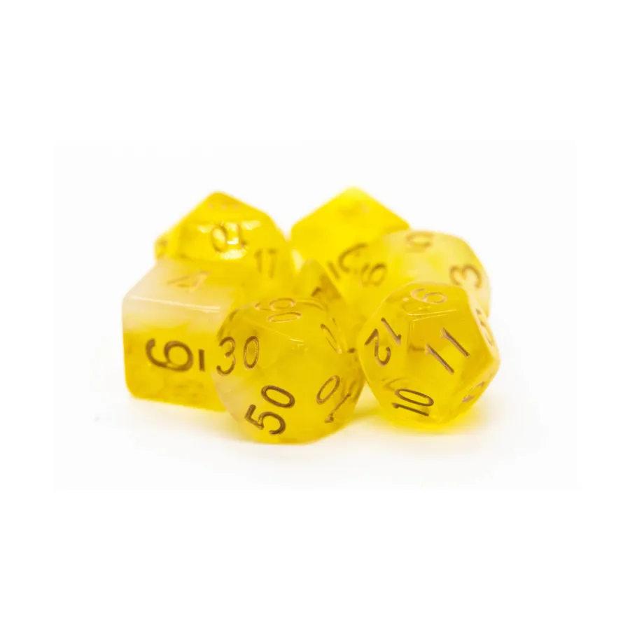 

Poly Set Желтый с золотом (7), Acrylic-Resin Dice - Nebula