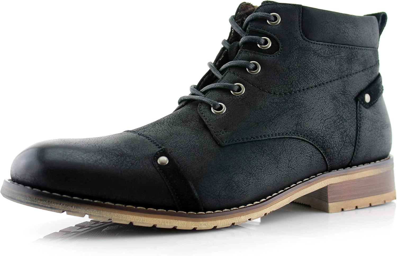 

Мужские Ботинки Ferro Aldo, Дизайнерские Ботинки Чукка с Шнуровкой и Носком-Кап, Повседневная Мода для Работы, черный