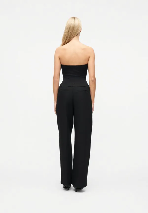 Комбинезон без бретелей из комбинированных материалов Gap, True Black — фото 4