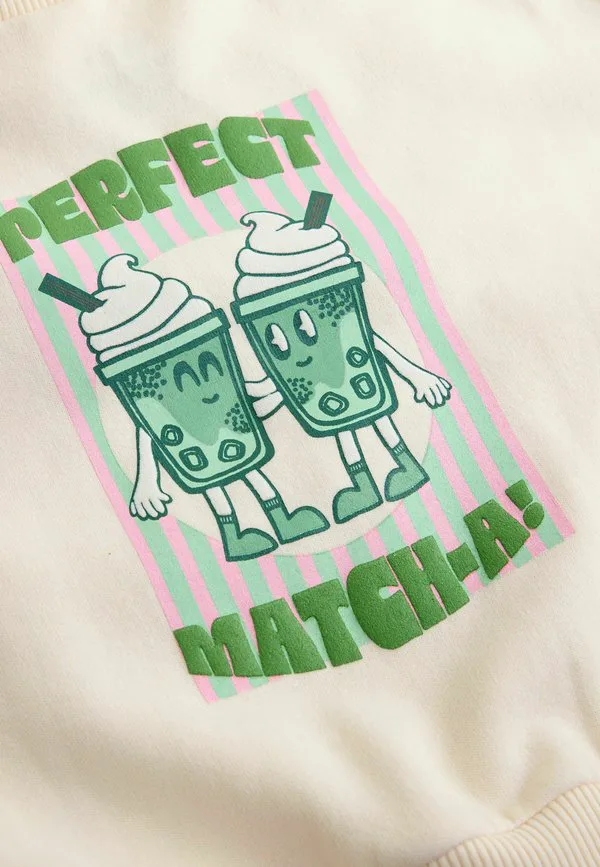 Толстовка с круглым вырезом стандартного кроя Next, Cream Matcha — фото 4