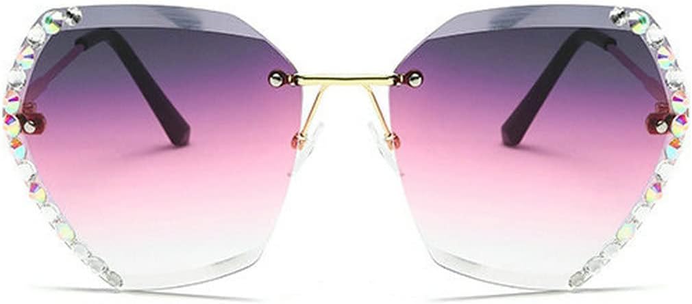 

COTIA 2022 Винтажные модные солнцезащитные очки большого размера без оправы для женщин, украшенные бриллиантами и стразами, ретро-квадратные солнцезащитные очки для женщин, Purple