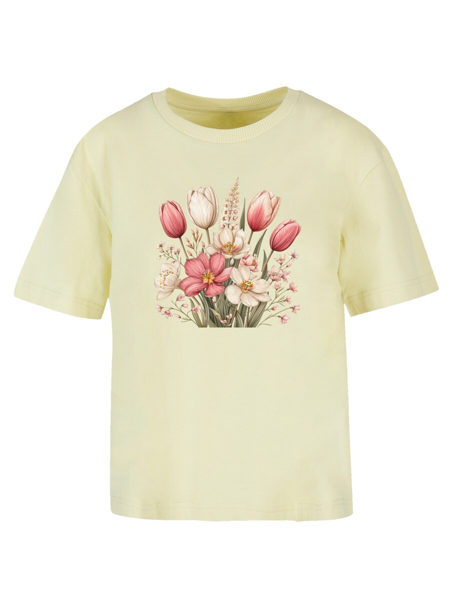

Футболка F4NT4STIC Rosa wei├Яer Fr├╝hlingsblumenstrau├Я, Yellow/Pastel yellow