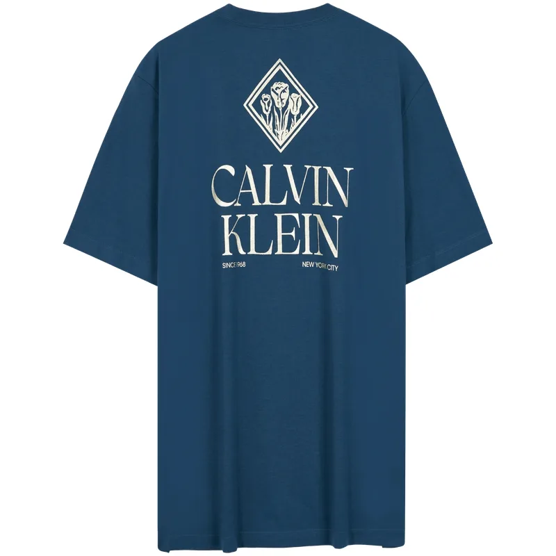 Футболка мужская с круглым вырезом Calvin Klein, 2ET-Turquoise Blue — фото 4
