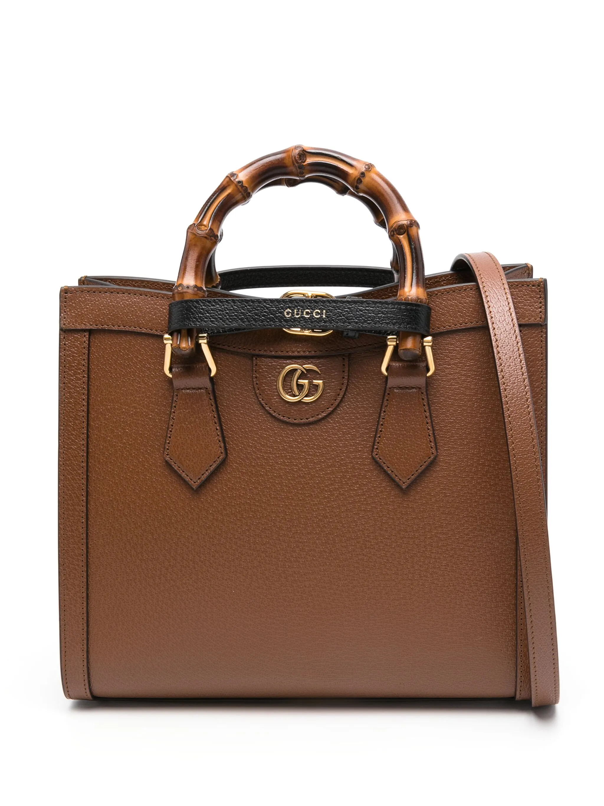 

Маленькая сумка-тоут Diana Gucci, коричневый