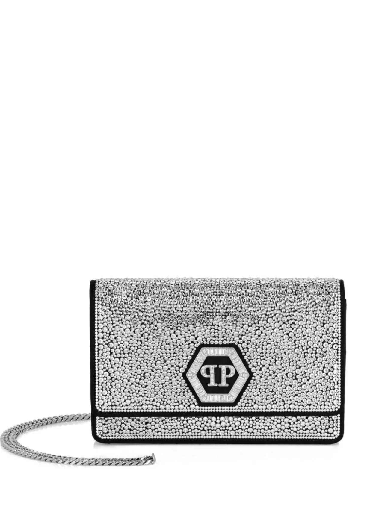 

Сумка через плечо, украшенная кристаллами Philipp Plein, черный