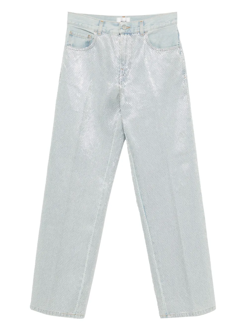 

Брюки прямого кроя с украшением пайетками Haikure