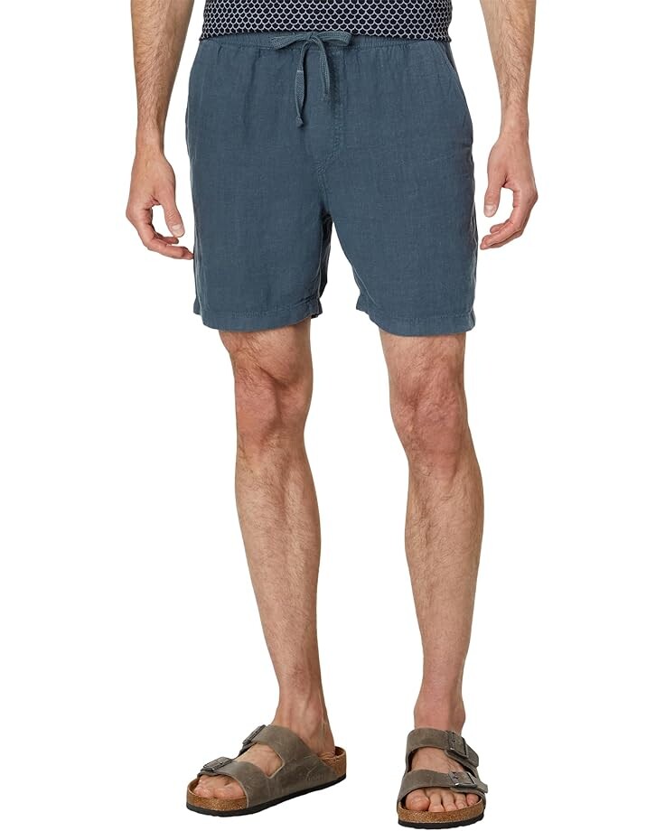 

Шорты Faherty Essential Linen Short, цвет Look Out Navy