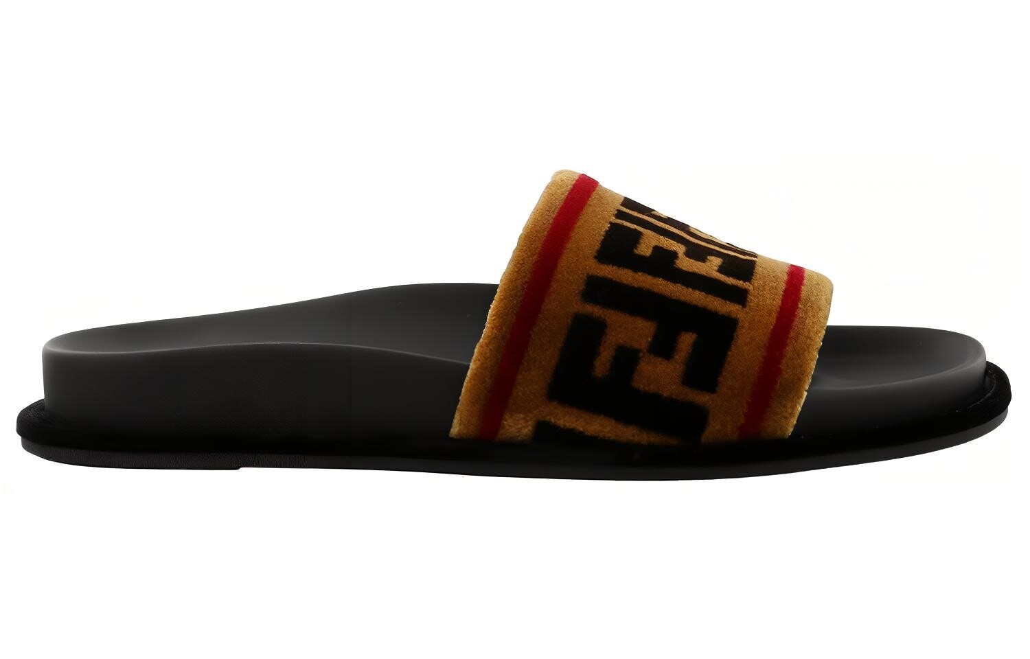 Шлепанцы женские Fendi плетеные, светло-коричневый — фото 2