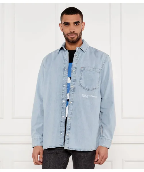 

Джинсовая рубашка Regular fit Karl Lagerfeld Jeans, синий