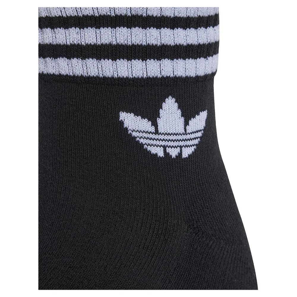 Носки 3 шт adidas Originals 3 Stripes Ankle, черный — фото 3