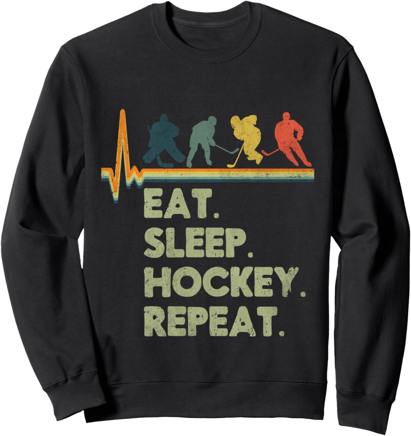 

Ешь, спи, играй в хоккей, повторяй, страсть, толстовка Passionate Hockey Player Lifestyle, черный