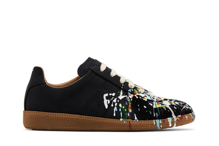 

Кроссовки Maison Margiela Wmns Replica Low Paint Splatter - Black Pollock, черный