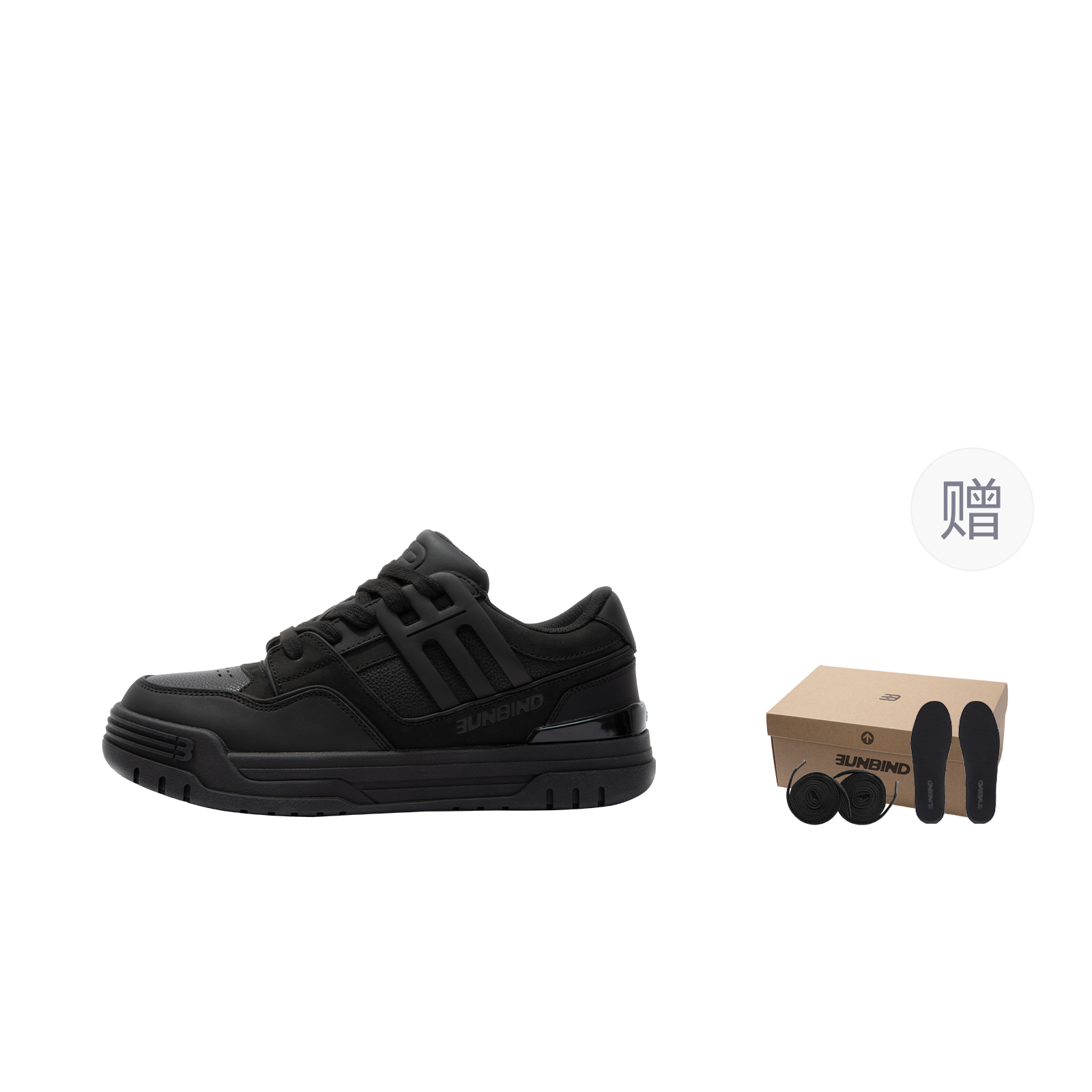 

SANBAI STUDIO 3B 001 Collection Slip Resistant Abrasion Resistant низкие кроссовки для скейтбординга Unisex Black Warrior