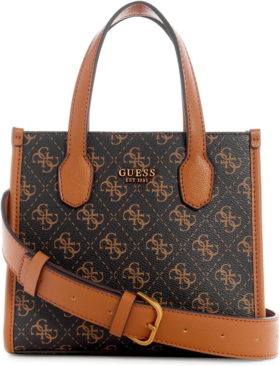 

GUESS женская сумка Silvana 2 Cmprtmnt Mini Tote, Bleu/Bogart Wash