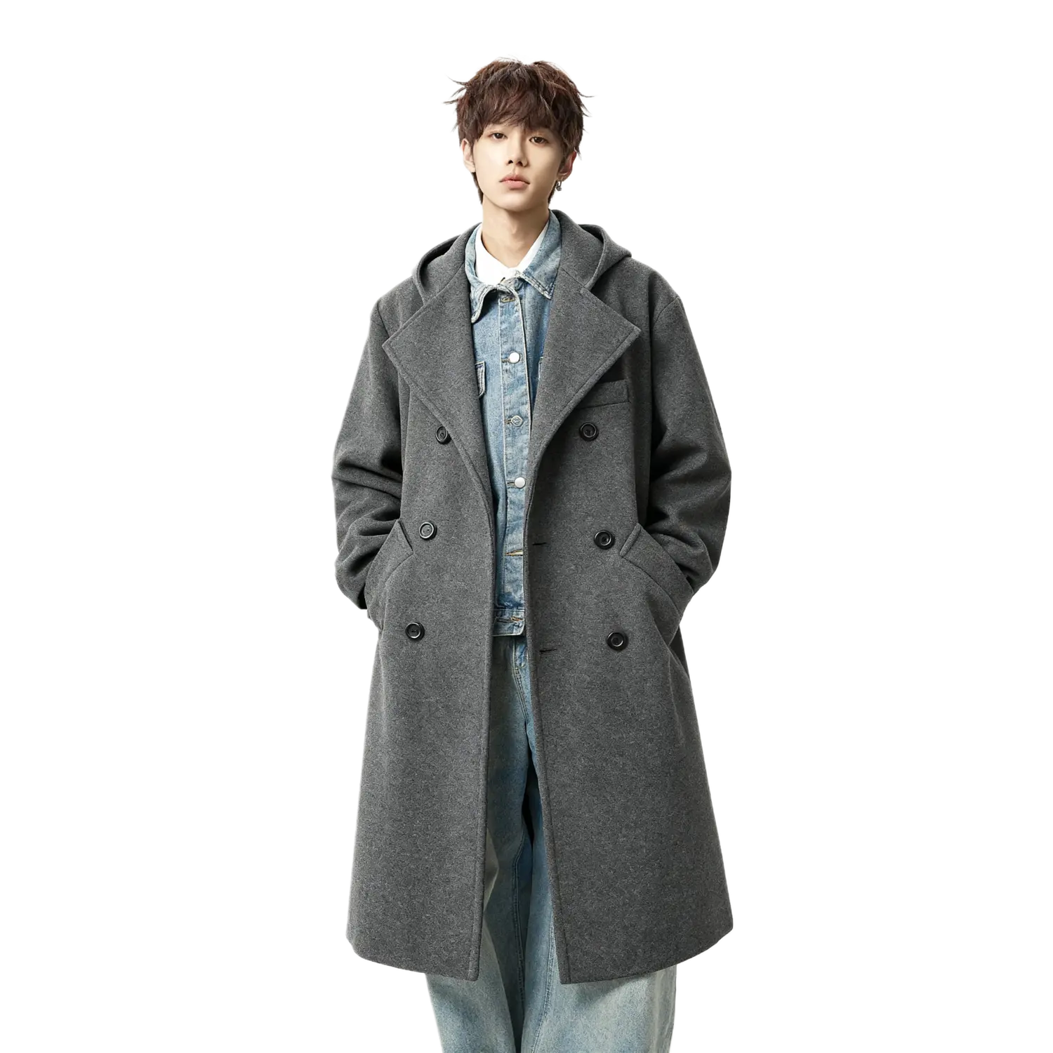 

Куртка Unisex Stand Collar утепленная с флисовой подкладкой X1617, темно-серый coat