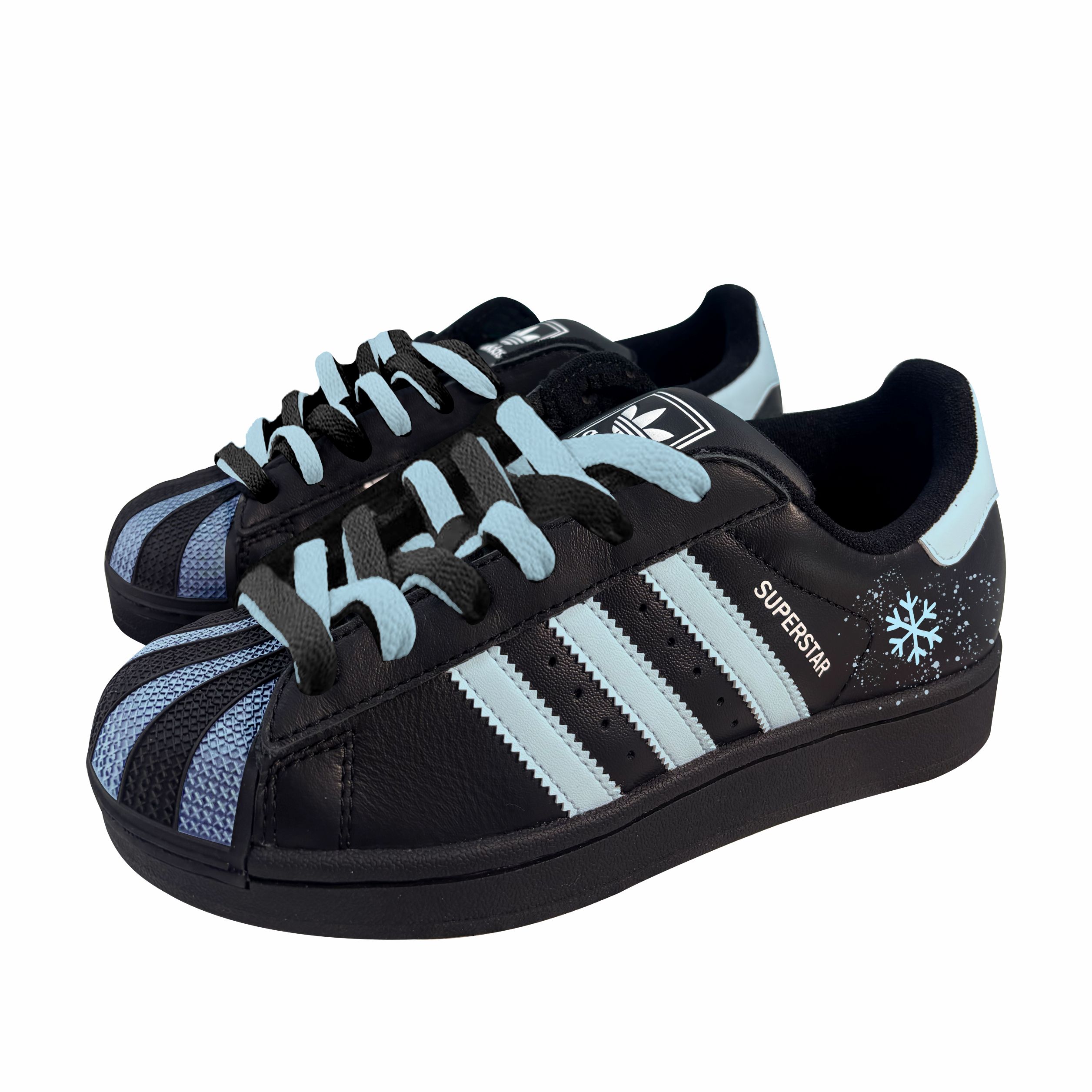 Adidas Originals Superstar Star Blue Snowflake милые противоскользящие износостойкие низкие кроссовки для скейтбординга Unisex — фото 4