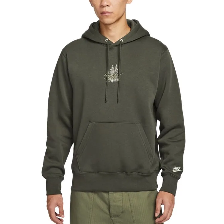 Толстовка мужская с капюшоном Nike, Olive Green (Comes with Nike Socks 3 Pack) — фото 3