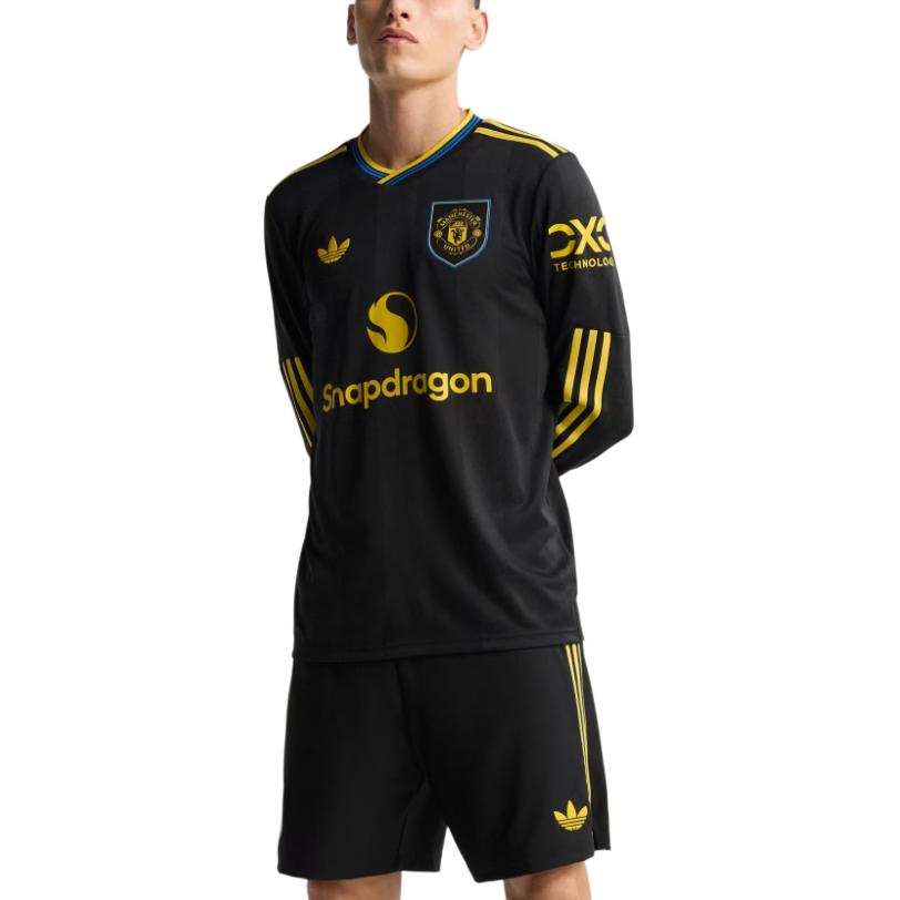 Футболка Manchester United 25/26 Third Authentic с длинным рукавом Adidas Originals, черный — фото 3
