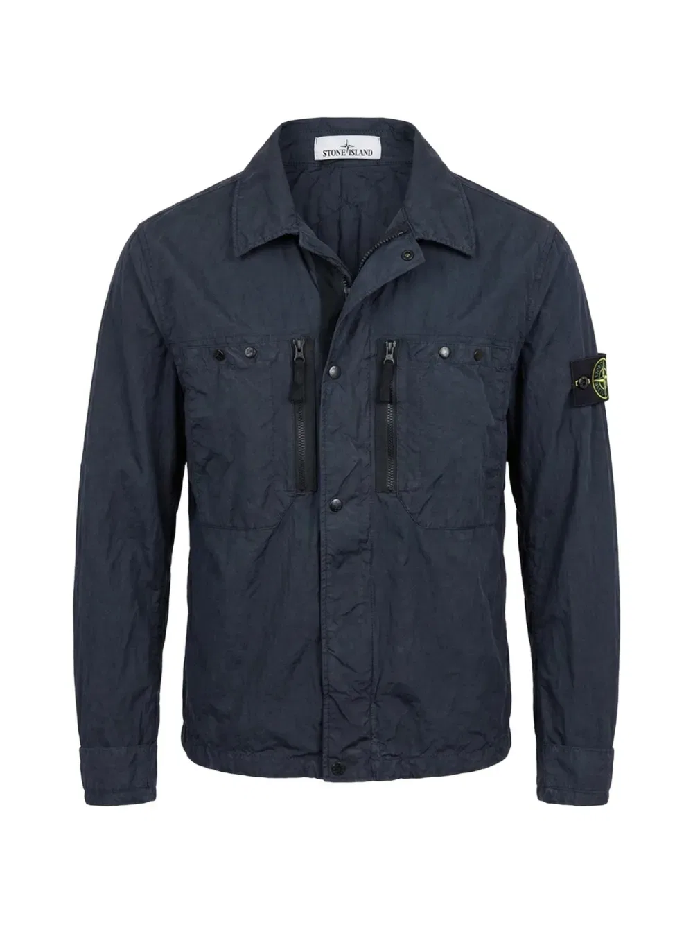 Рубашка на молнии Stone Island, синий