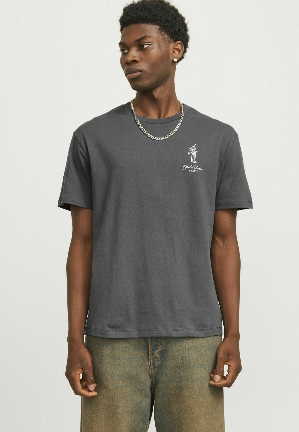 

Футболка с принтом RUNDHALSAUSSCHNITT Jack & Jones, темно-серый