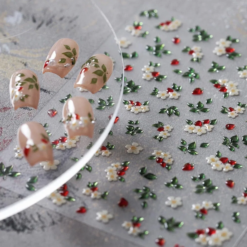Наклейки для ногтей с цветами, 5D, 1 лист Missjelly — фото 4