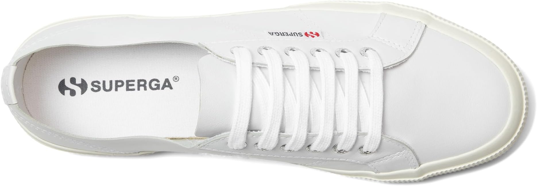 Кроссовки Unisex Superga 2750 Unlined Nappa, Optical White/Silver/Favorio — фото 2