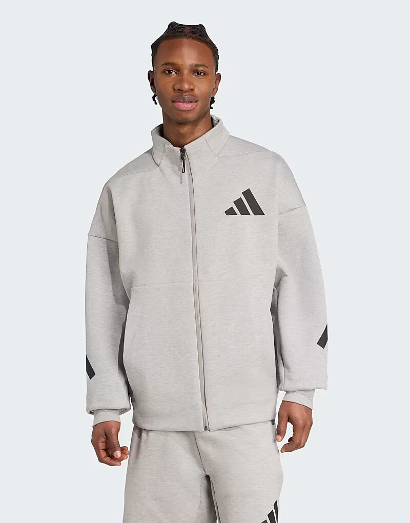 

Adidas performance Adidas zne track top в средне-сером меланжевом цвете