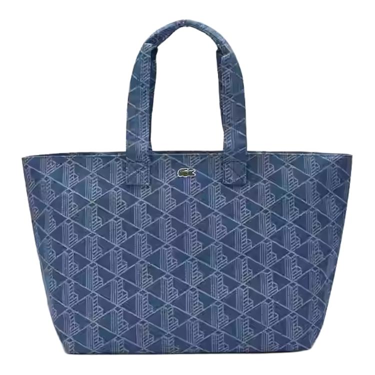 

LACOSTE Монограмма XL жаккардовая сумка тоут, Blue