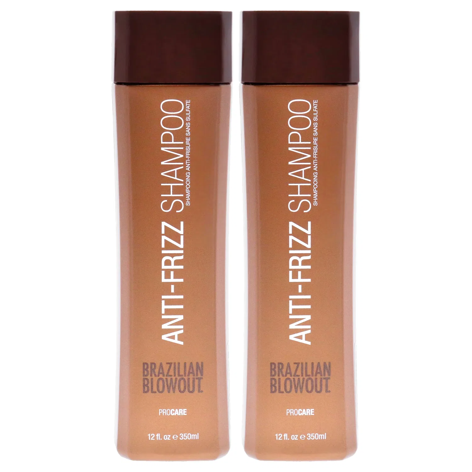 Шампунь против пушистости волос Acai Anti Frizz от Brazilian Blowout, подходит для мужчин и женщин - 355 мл - упаковка из 2 штук, белый