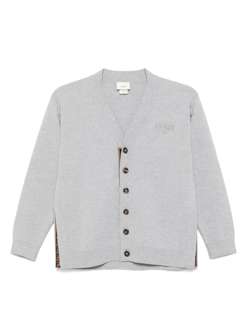 

Шерстяной кардиган FENDI KIDS, серый