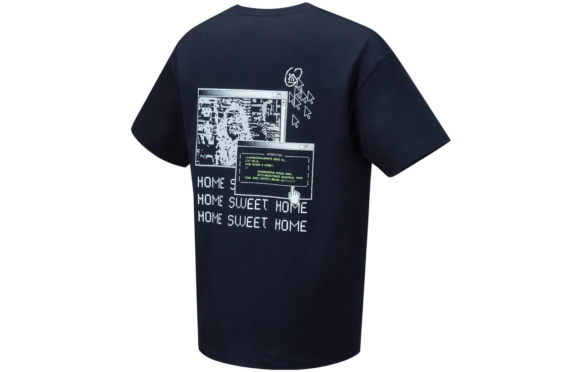 

LiNing Футболка унисекс черная, Черный, LiNing Футболка унисекс черная