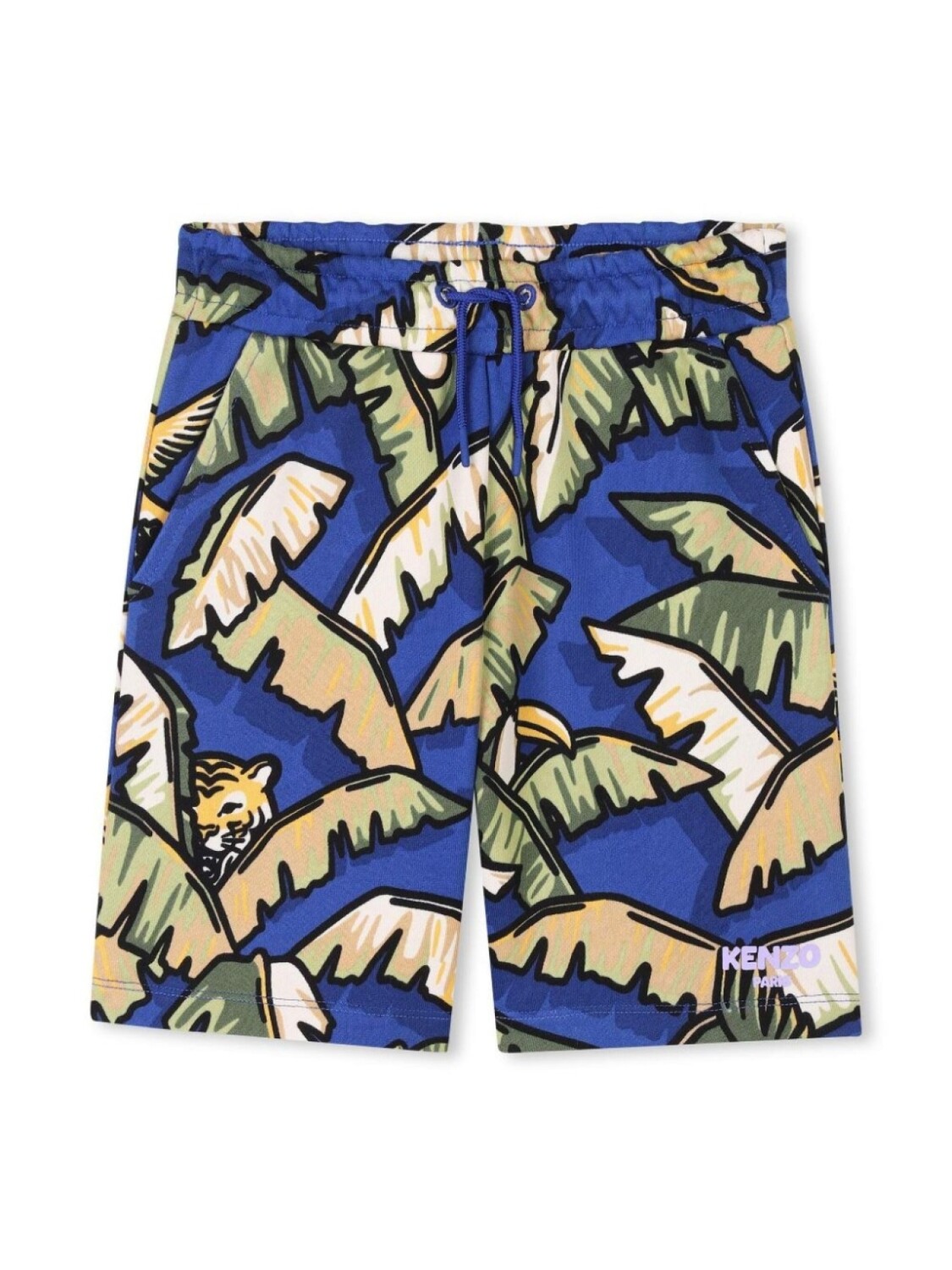 

Kenzo Kids шорты-бермуды с принтом, синий