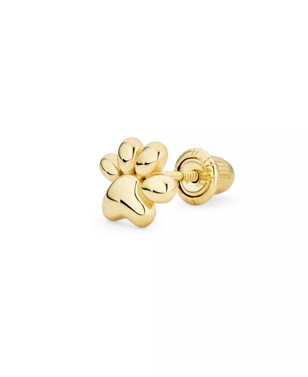 

Миниатюрная серьга-гвоздик для хряща мочки уха с изображением отпечатка лапки любимого животного, 1 шт., желтое золото 14 карат, с завинчивающейся крышкой Bling Jewelry, yellow