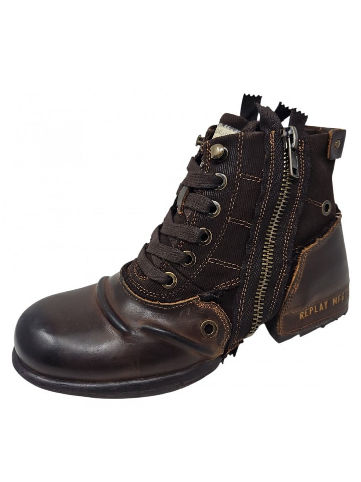 

Ботинки на шнуровке Grip Limited коричневого цвета Replay