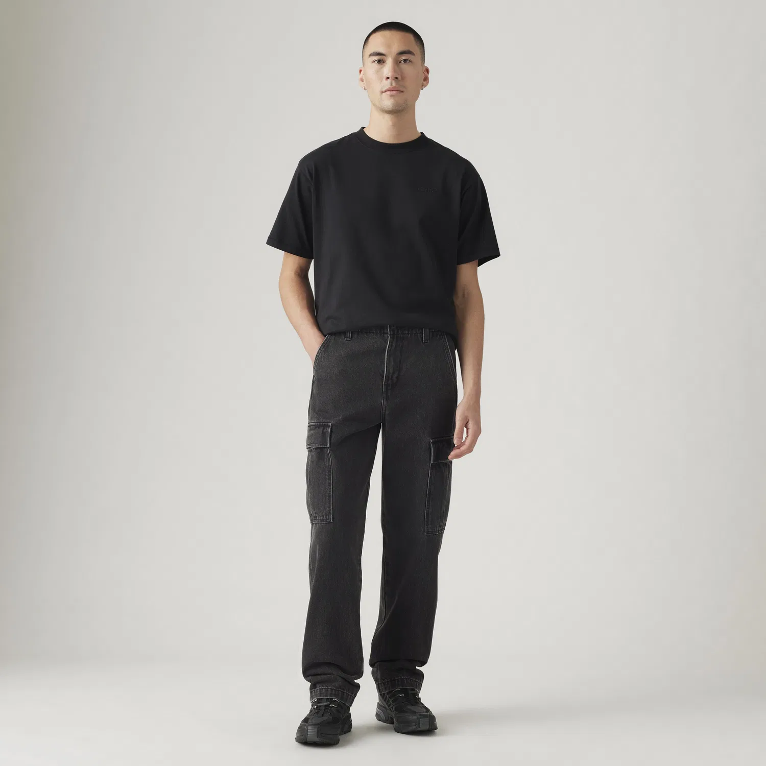 Мужские прямые брюки-карго Xx Levi's, Black