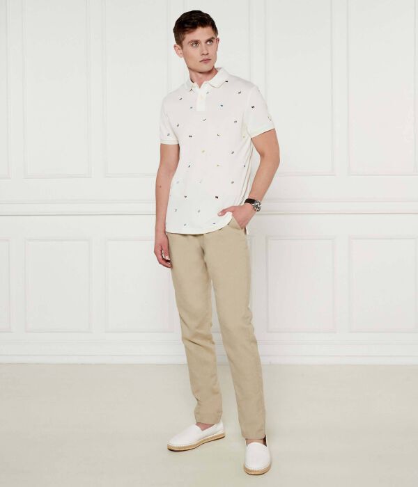 Рубашка поло Regular fit Tommy Hilfiger, экрю — фото 2